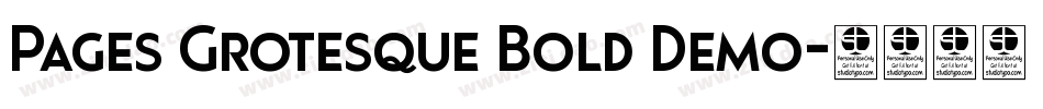 Pages Grotesque Bold Demo字体转换